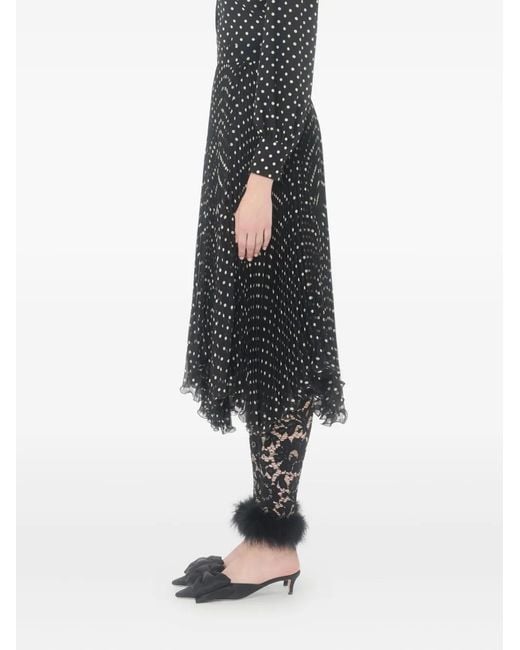 Valentino Garavani Black Asymmetrical Plusdepois Midi Skirt