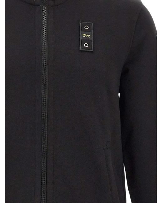 Blauer Blue Logo-Patch Zip-Up Sweater for men