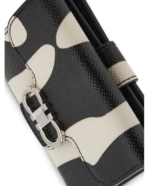 Ferragamo Black Portemonnaie mit Schnalle