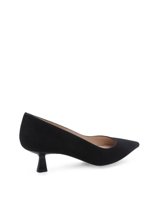 Stuart Weitzman Black Stuart Sculpt Suede Pumps