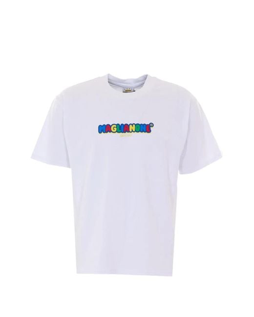 Magliano White Logo-Print Crew-Neck T-Shirt for men