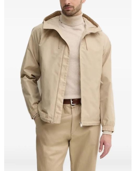 Boss Natural Hooded Zip-Front Jacket for men