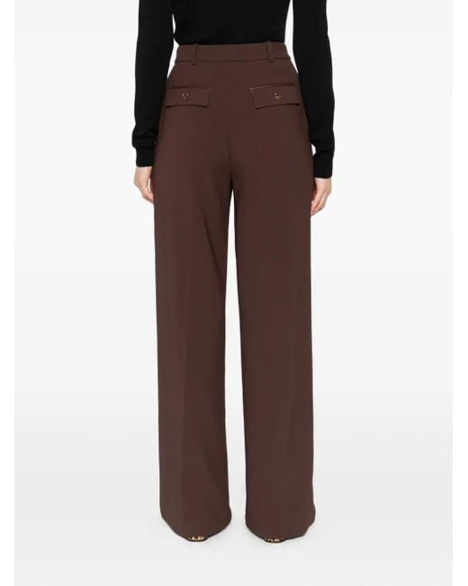 Elisabetta Franchi Brown Plissierte Hose