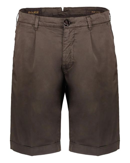 Moorer Gray Alicudikel Shorts for men