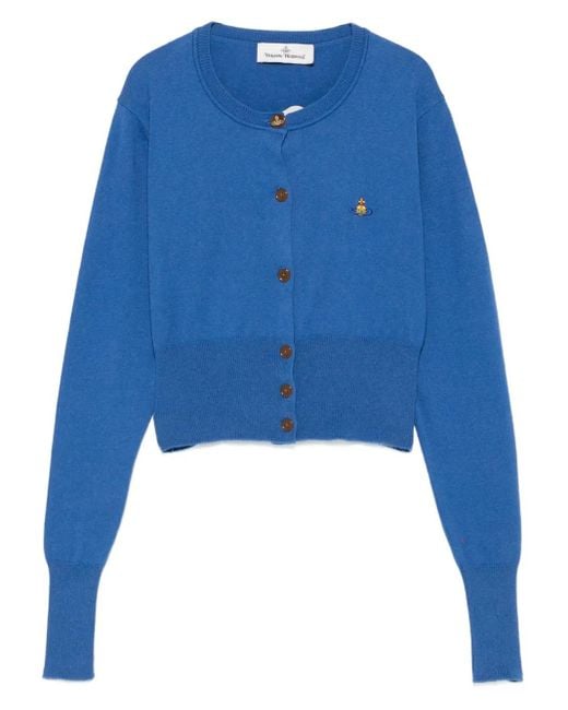 Vivienne Westwood Wollen Vest Verfraaid Met Logo's in het Blue