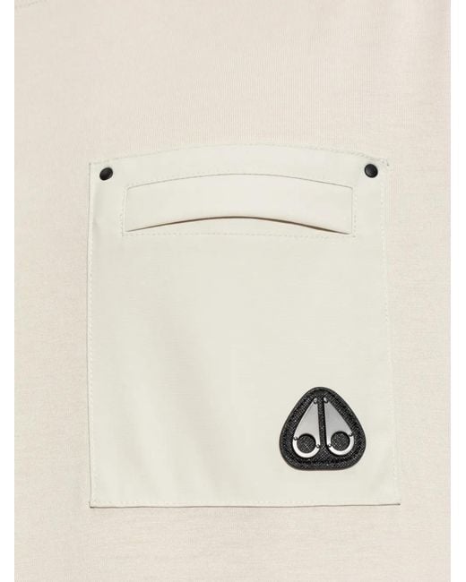 Moose Knuckles White Pocket Logo T-Shirt for men