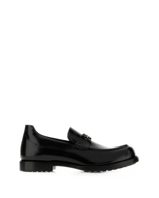 Balenciaga Black Comfy Logo-Plaque Loafers