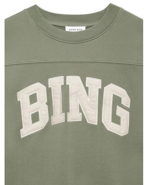 Anine Bing Green Appliqué Sweatshirt