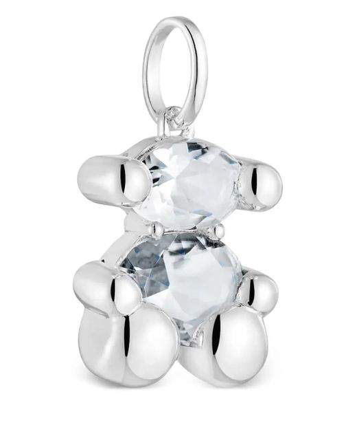 Colgante de oso en plata de ley Tous de color White