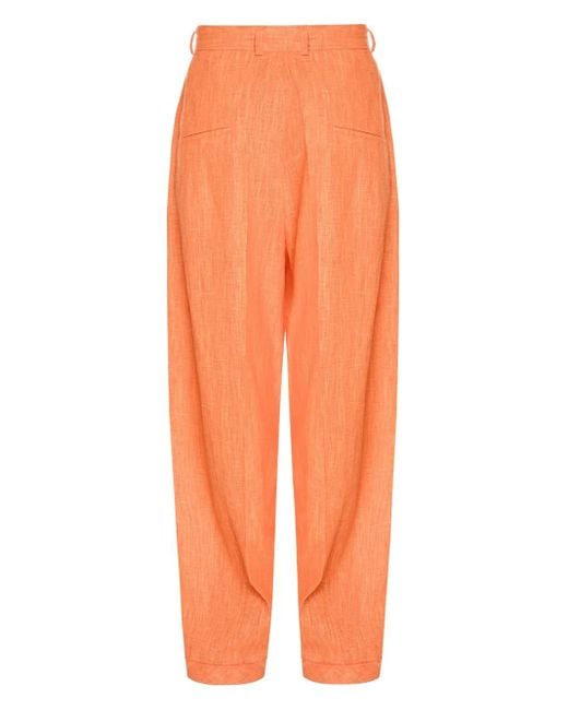 Anouki Orange Linen Trousers