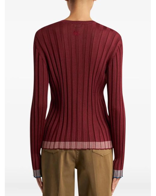 Etro Red Qaudri Shirt