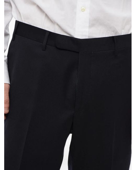 Corneliani Black Virgin Wool Trousers for men