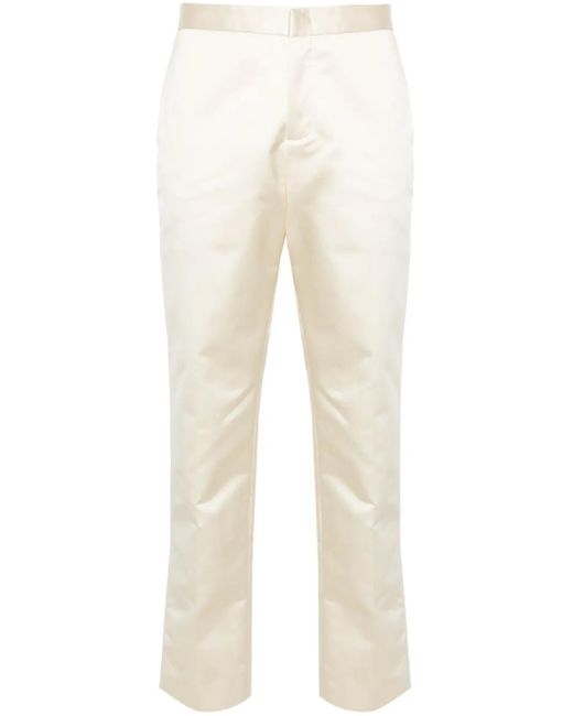 Fabiana Filippi Natural Tailored Satin Trousers