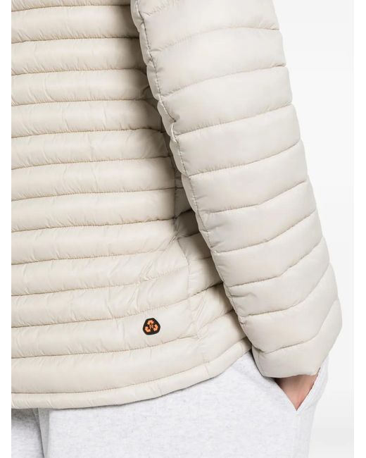 Save The Duck White Elisa Quilted Jacket