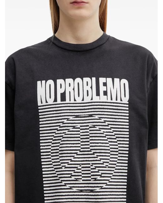 No Problemo Black Cnd Wave Regular Fit T-Shirt
