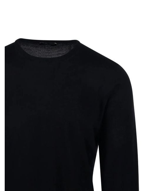 Roberto Collina Blue Crew-Neck Long-Sleeve Sweater for men