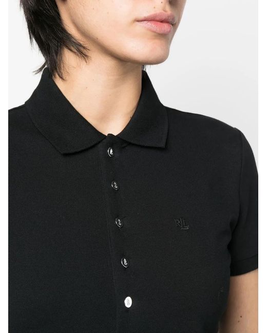 Ralph Lauren Black Embroidered Logo Polo Shirt
