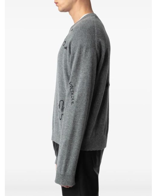 Zadig & Voltaire Marko Trui in het Gray voor heren