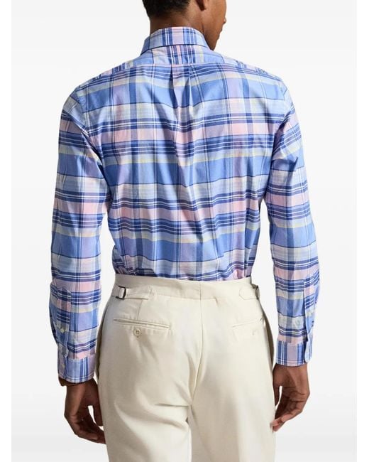 Polo Ralph Lauren Blue Plaid Shirt for men
