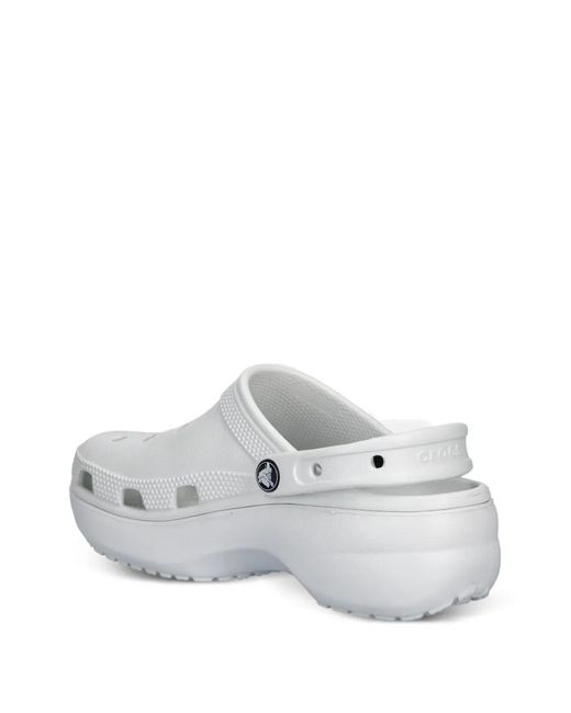 CROCSTM White Classic Platform Clogs