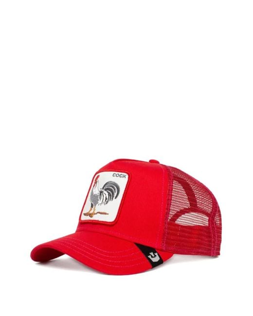 Goorin Bros Pet Met Logopatch in het Red voor heren