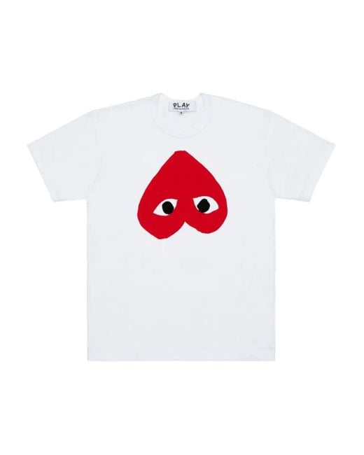 COMME DES GARÇONS PLAY Heart-eye T-shirt Red