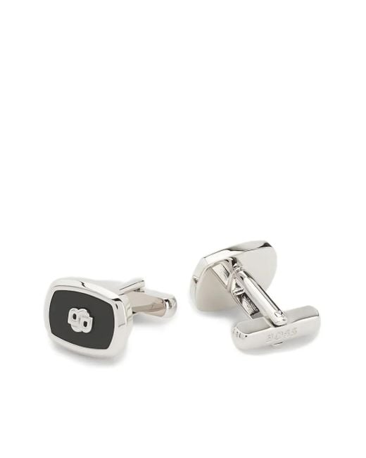 Boss Metallic Logo Cufflinks for men