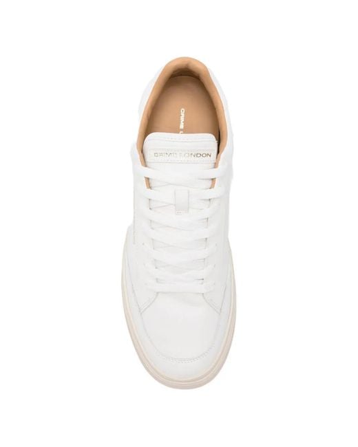 Crime London White Baskets Eclipse À Logo Imprimé for men