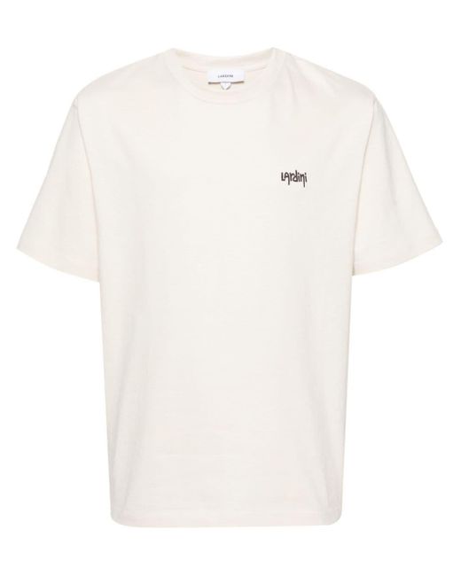 Lardini White Logo-print Cotton T-shirt for men