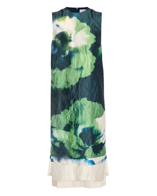 Erdem Midi-Jurk Met Bloemenprint in het Green