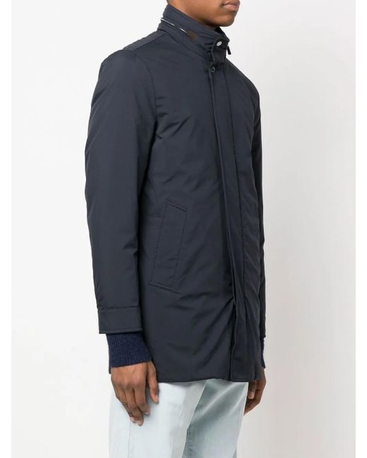Moorer Blue Bracci-Skt Padded Coat for men