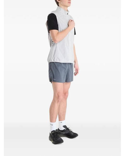 Saysky Gray Clean Pace Flex Logo-Patch Vest for men