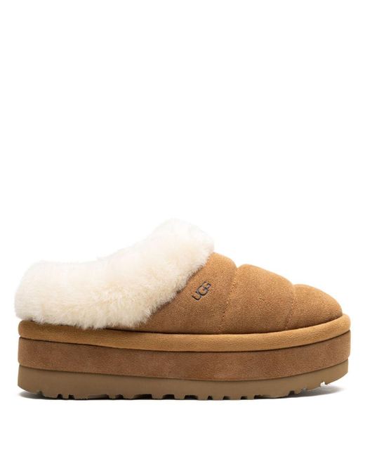 Ugg Brown Tazzlita Logo-embroidered Suede Slippers