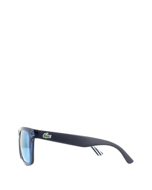 Lacoste Blue Rectangle-Frame Sunglasses for men