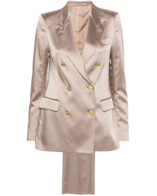 Tagliatore Natural Satin Double-breasted Suit
