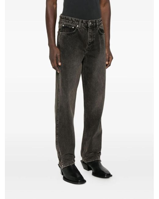 Represent Gray Zip-Detail Jeans for men