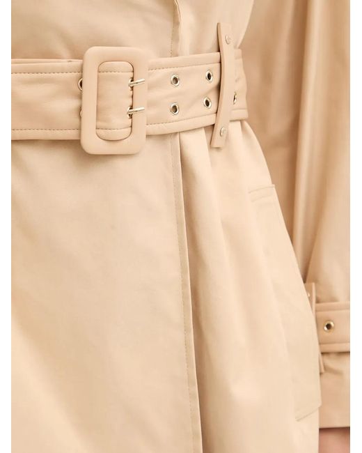 Guess Natural Belted Cuff-Detail Trench & Raincoat
