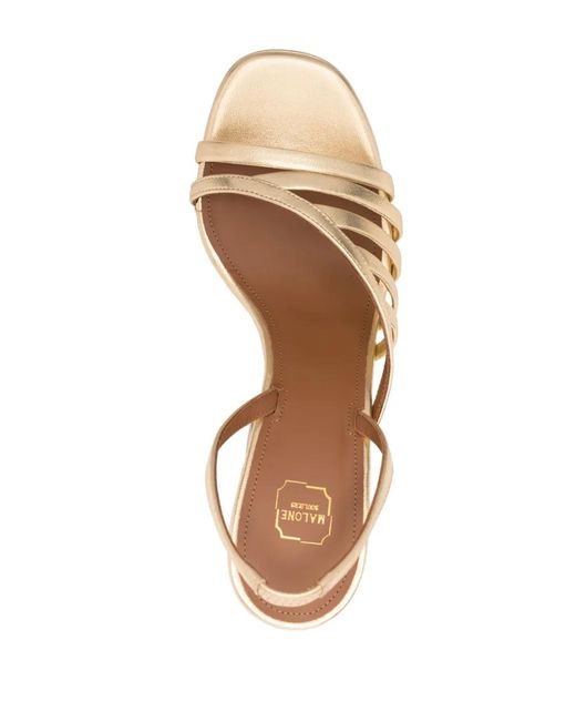 Malone Souliers Metallic Amaya 125Mm Strappy Platform Sandals