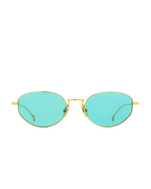 Eyepetizer Blue Louisville Oval-Frame Sunglasses