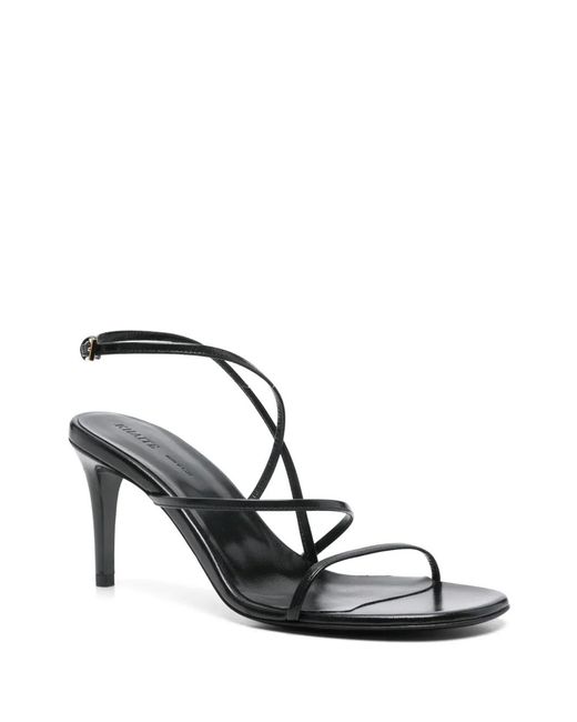 Khaite Black 75Mm Loop Sandals