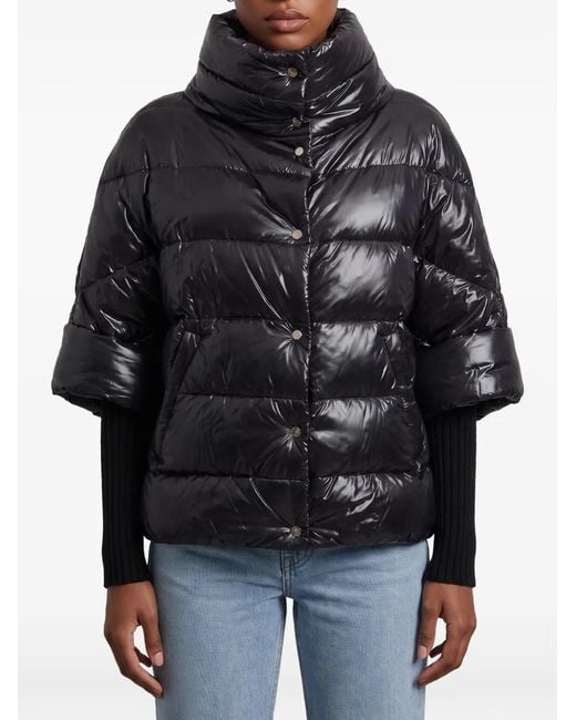Herno Black Quilted-Puffer Jacket