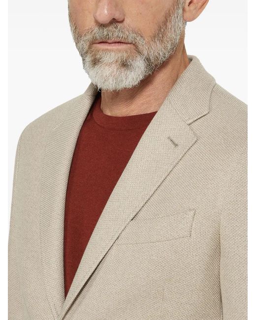 Zegna Natural Notch-Lapel Cotton Blazer for men