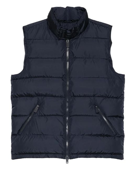 Aspesi Blue Quilted Gilet for men