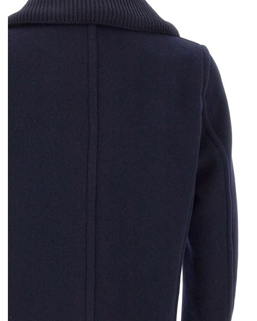 Paul & Shark Blue Double-Breasted Collar for men