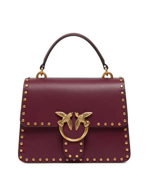 Pinko Purple Mini Love Bag One Top Handle Light Handbag