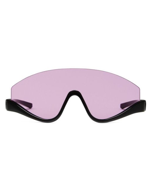 Gucci Pink Interlocking G Mask-frame Sunglasses