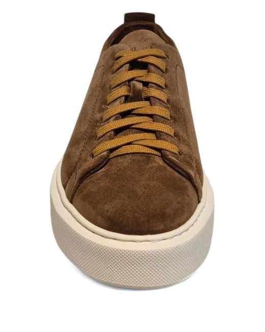 Henderson Brown Suede Platform Sneakers