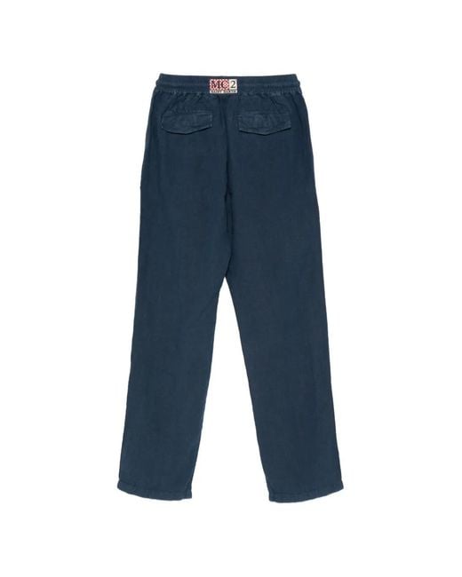 Mc2 Saint Barth Blue Drawstring Trousers for men