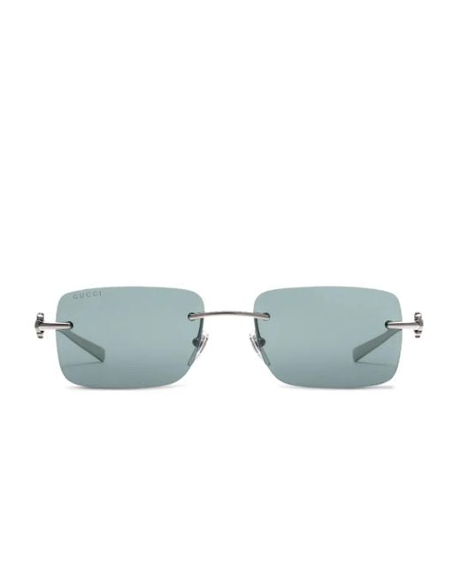 Occhiali Da Sole Squadrati di Gucci in Blue