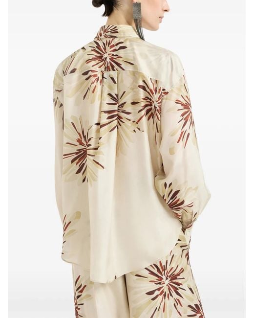Brunello Cucinelli Natural C004 Silk Shirt